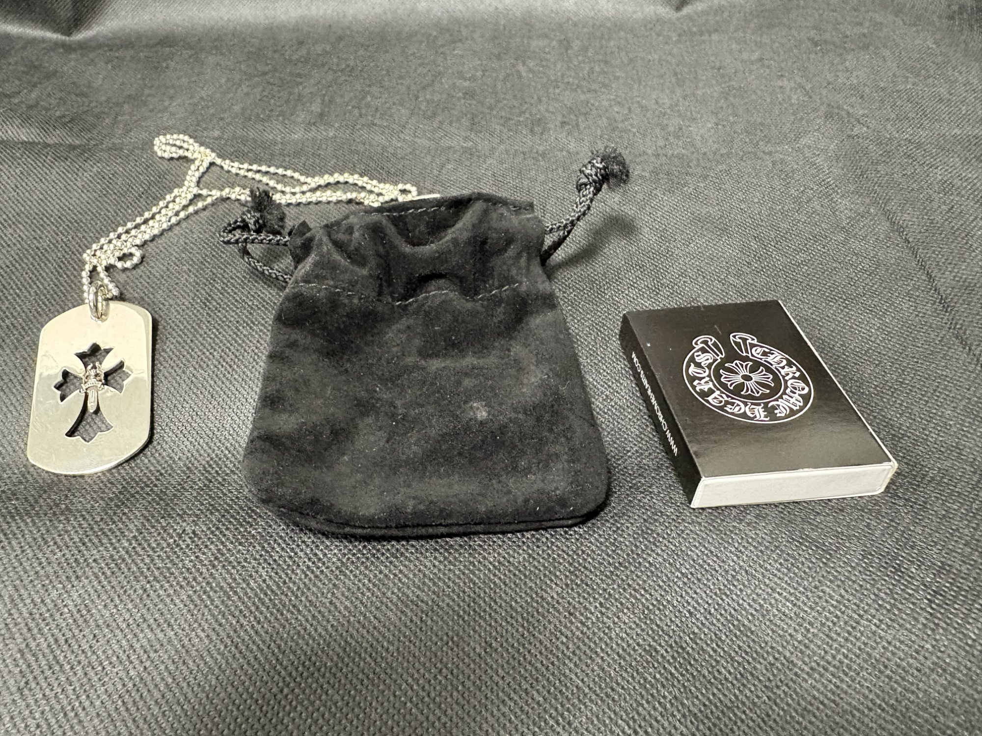 CHROME HEARTS カットアウトクロス ラージ ドッグタグ ボールチェーン